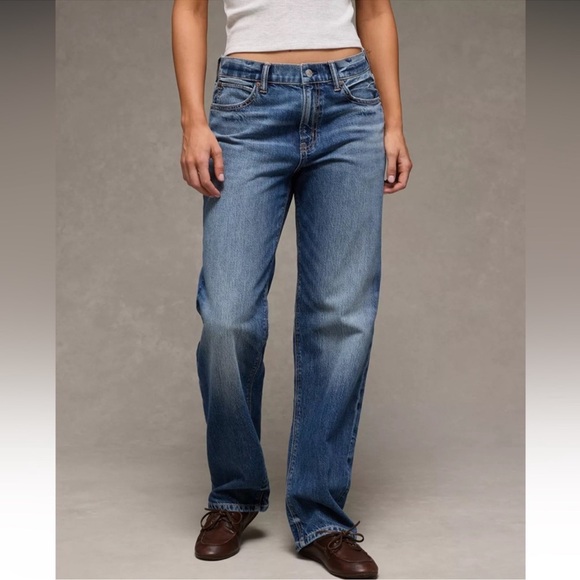 NEW American Eagle AE Strigid Low-Rise Baggy Ex boyfriend Jean size 10 short NWT - Picture 3 of 8